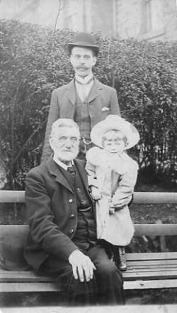 Abraham Talbot with son Charles Henry and grandson Charles Reginald. Collection of Vivien E Tomlinson