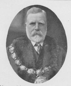 John Stubley as Mayor of Batley: collection V. E. Tomlinson