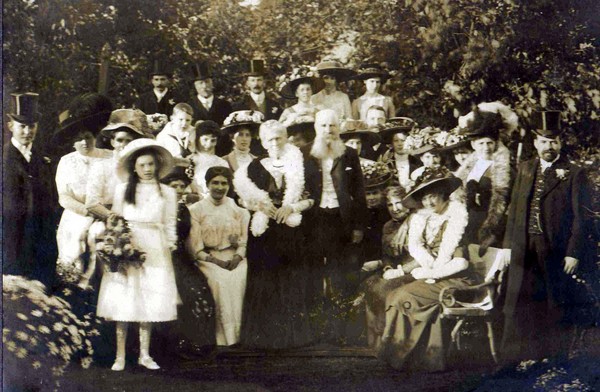 Richard Arthur Sheard, (with the fine beard!) at a family gathering,. Photo courtesy of Charles Nicholson